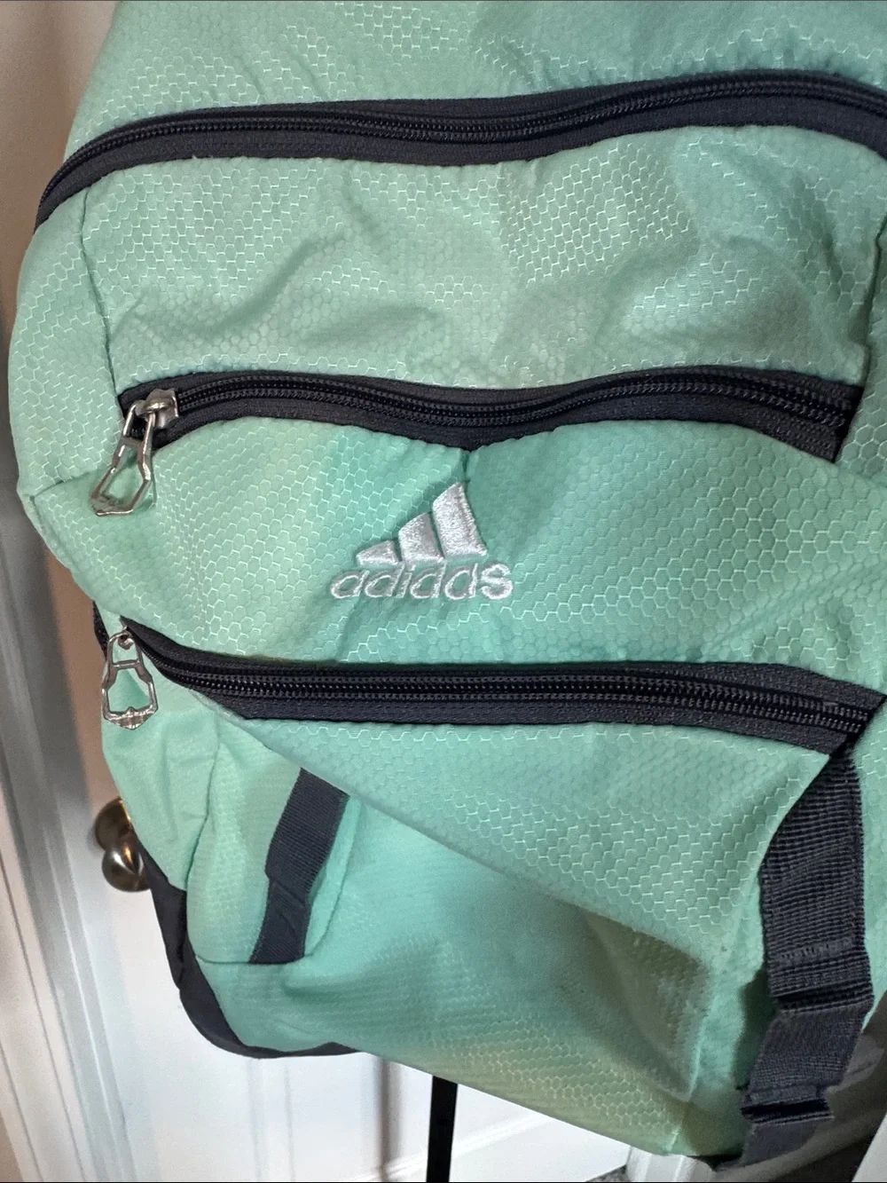 adidas Mint Green Backpack with Black Trim